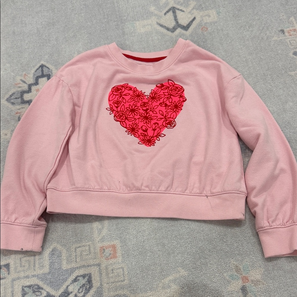 Pink Heart Kids Sweatshirt